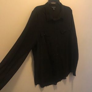 Shear Black Button Down from American Eagle